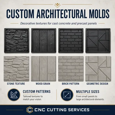 Custom architectural concrete molds and texture patterns