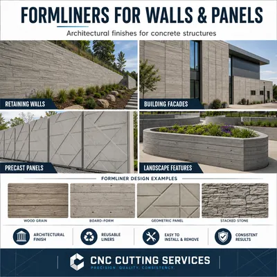 Concrete formliners for walls, facades and precast panels